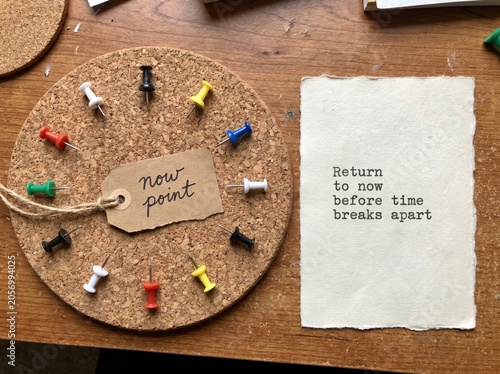 Cork pin board with message for Low Attention Span