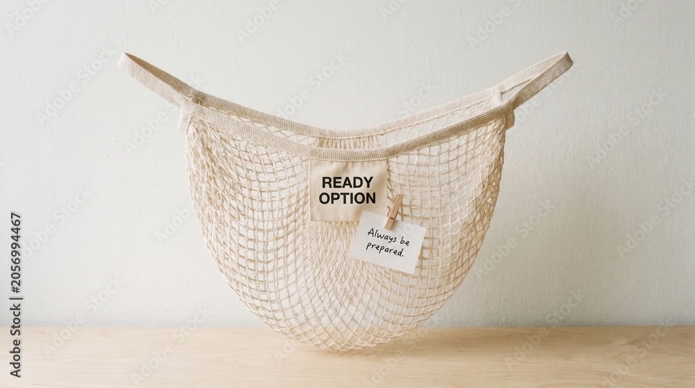 Fototapeta premium Reusable Mesh Bag Ready Option for No Plastic Day