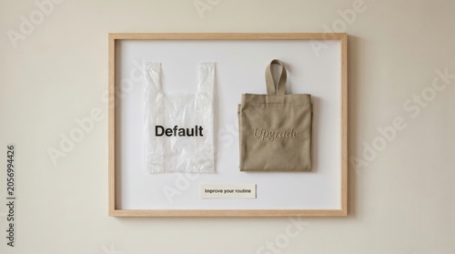 Plastic Bag vs. Reusable Bag for No Plastic Day