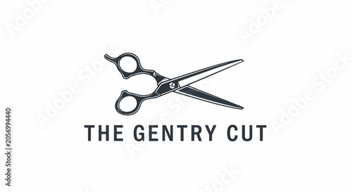 Fotografie The Gentry Cut logo with scissors.