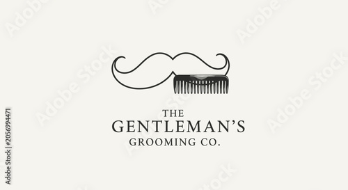 Obraz na plátně The Gentleman's Grooming Company logo design.