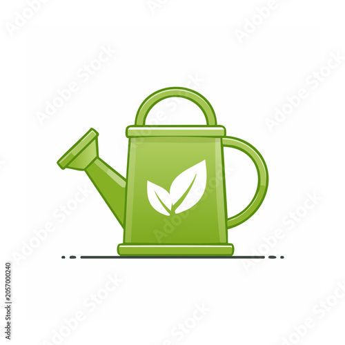 Green shopping bag with leaf icon