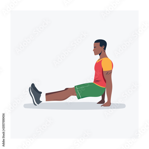 Woman doing yoga exercise on mat