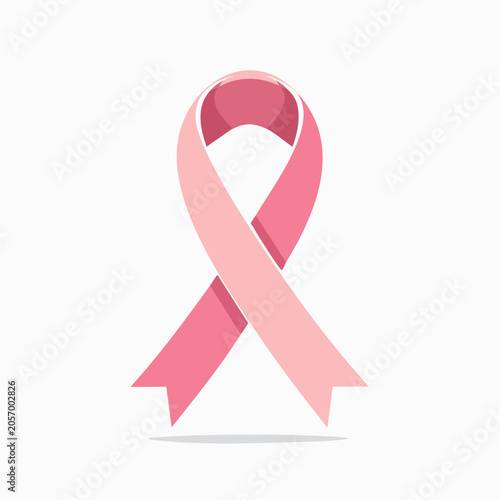 The pink awareness ribbon symbolizes support and solidarity for cancer research and health initiatives globally.