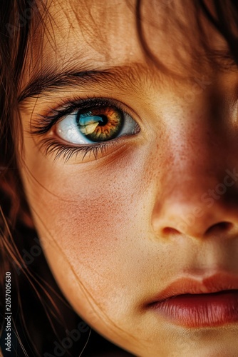 Captivating child's eye expression close-up photography intimate portrait natural light emotional depth