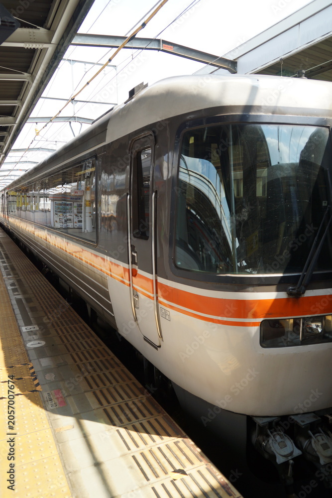Fototapeta premium 高山本線からの車窓風景2020年 キハ85系（特急ひだ 廃車両）