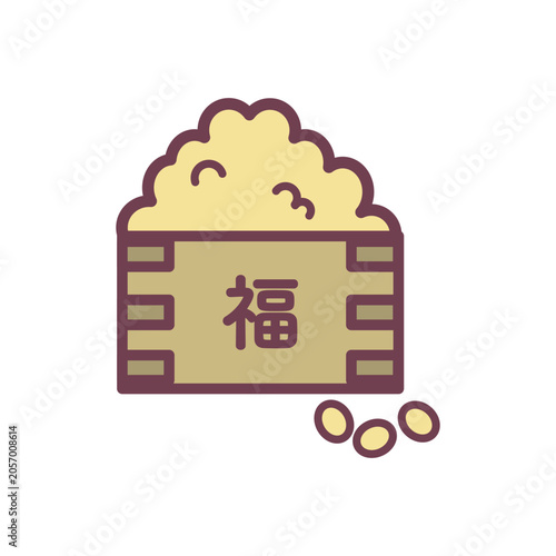 福豆のアイコン（主線あり）