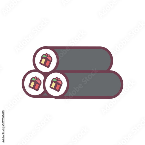 恵方巻のアイコン（主線あり）