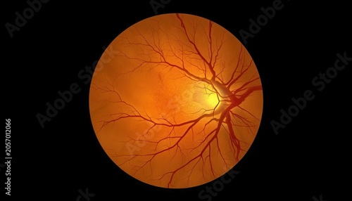 Detailed medical retinal scan imaging with vision health blood vessels optic nerve eye exam eye care eye anatomy eye check human eye ophthalmology clinic vision screening medical tech