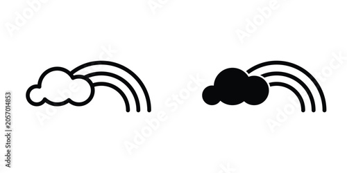Rainbow icon design template