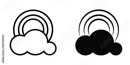 Rainbow icon design template
