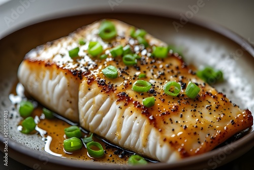 maple dijon haddock on a plate