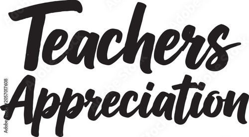 Cuadro en lienzo Teachers appreciation text design with thank you teacher appreciation education