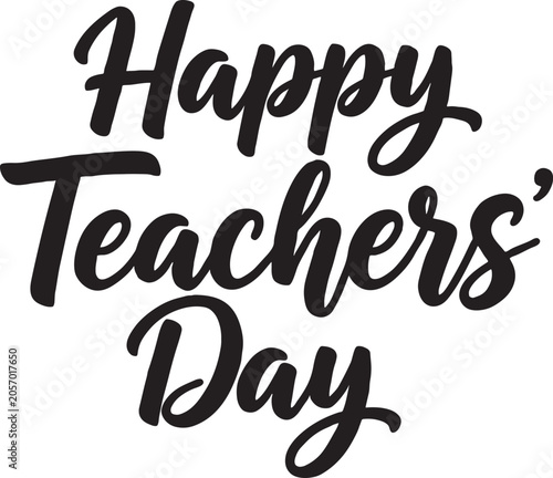 Photography Happy teachers day text design with thank you teacher appreciation education pro