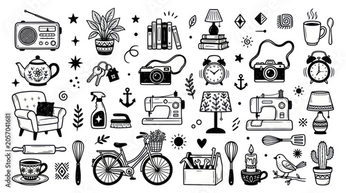 Foto Doodle Collection: Home, Hobbies, and Comfort Objects