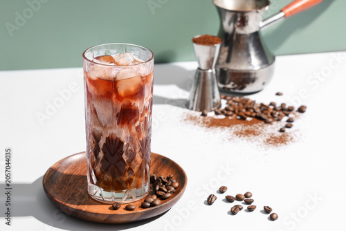 Refreshing iced coffee with...