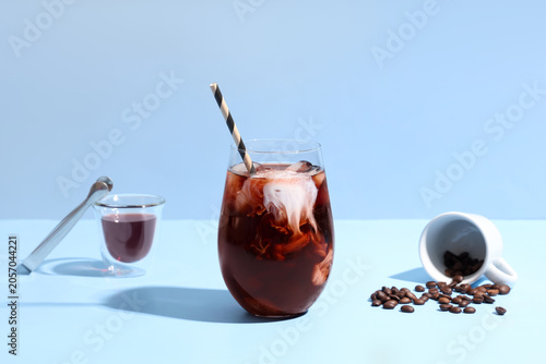 Refreshing iced coffee with...