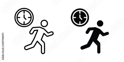Tableau sur toile Busy icon fill and line concepts