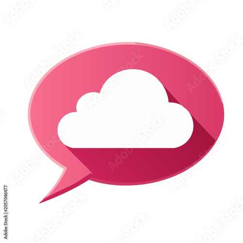 Pink sound wave icon flat design