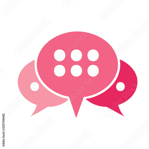 Pink heart with white dots vector icon