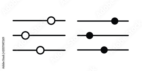Quadro su tela Filter Control icon fill and line concepts