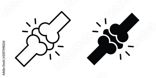 Bild auf Leinwand Joint icon fill and line concepts