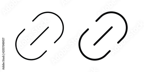 Bild auf Leinwand Link icon fill and line concepts