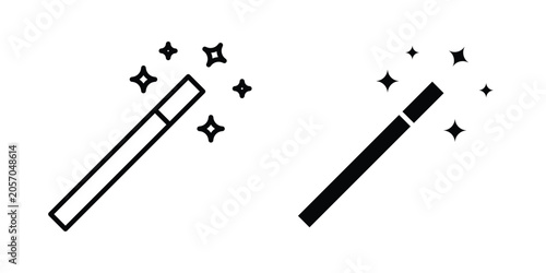 Bilde på lerret Magic icon fill and line concepts