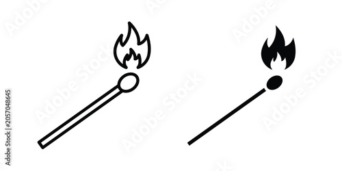 Bild auf Leinwand Matches icon fill and line concepts