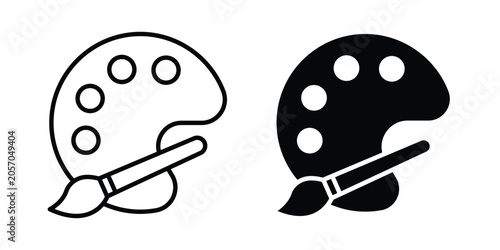 Fotografía Paint icon fill and line concepts
