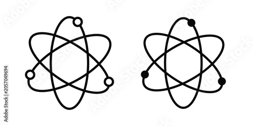 Quadro su tela Physics icon fill and line concepts