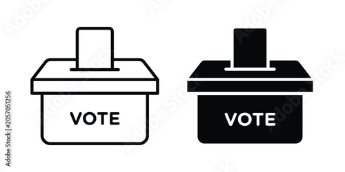 Schilderij op canvas Voting icon fill and line concepts