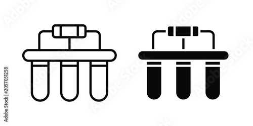 Photography Water filtration icon fill and line concepts