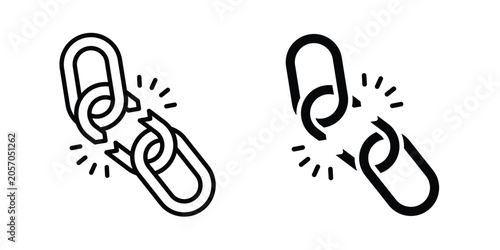 Bild auf Leinwand Weakness icon fill and line concepts
