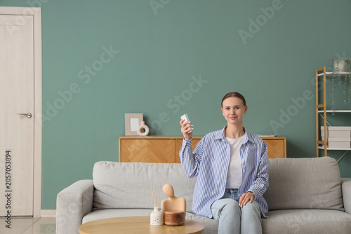 Beautiful young woman with ...