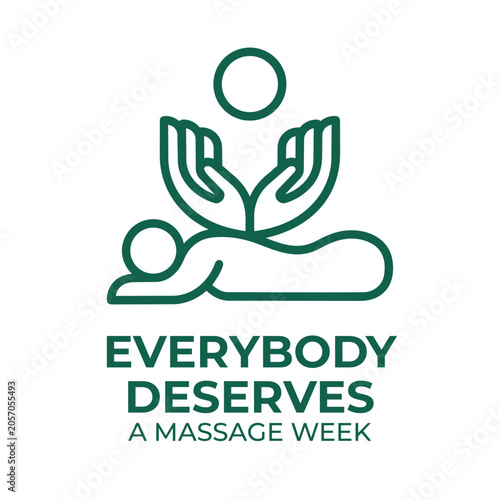 Billede på lærred Everybody Deserves A Massage Week Logo