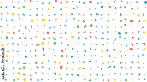 Colorful Abstract Confetti Geometric Seamless Pattern Background