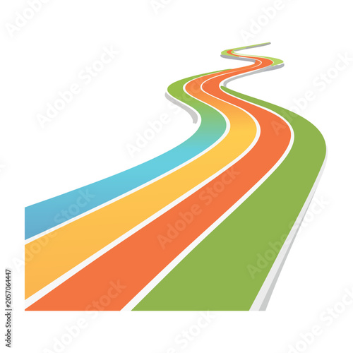 Flat design swirl vector graphic