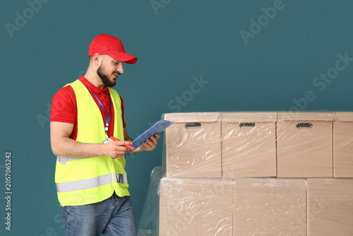 Delivery service worker che...