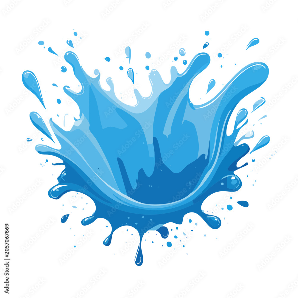 Fototapeta premium Blue whale vector illustration isolated