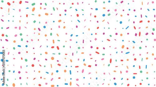 Colorful Abstract Geometric Confetti Seamless Pattern Background
