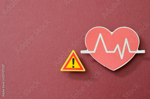 Cardiovascular Health Risk Alert and Cardiac Danger Icon