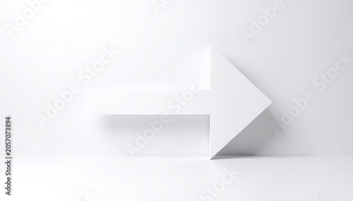white arrow on white background
