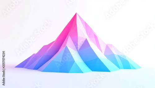 A Colorful Mountain Made Out Of Paper