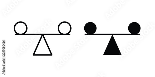 Tableau sur toile Balance icon line and fill concepts