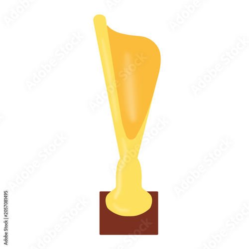 фотографія Shiny gold award trophy ideal for celebrating success and achievements in competitions, sports events, business awards