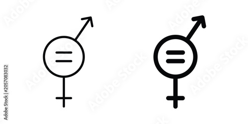 Bild auf Leinwand Equality icon line and fill concepts