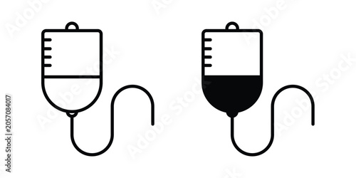 Tableau sur toile iv drip bag icon line and fill concepts
