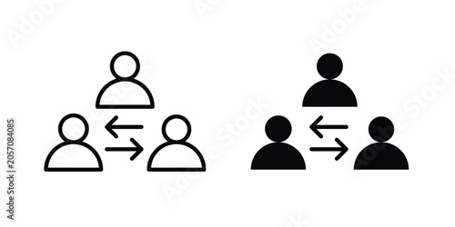 Tablou pe pânză Mediator icon line and fill concepts