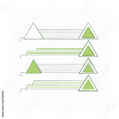 Isometric pyramid set flat design vector